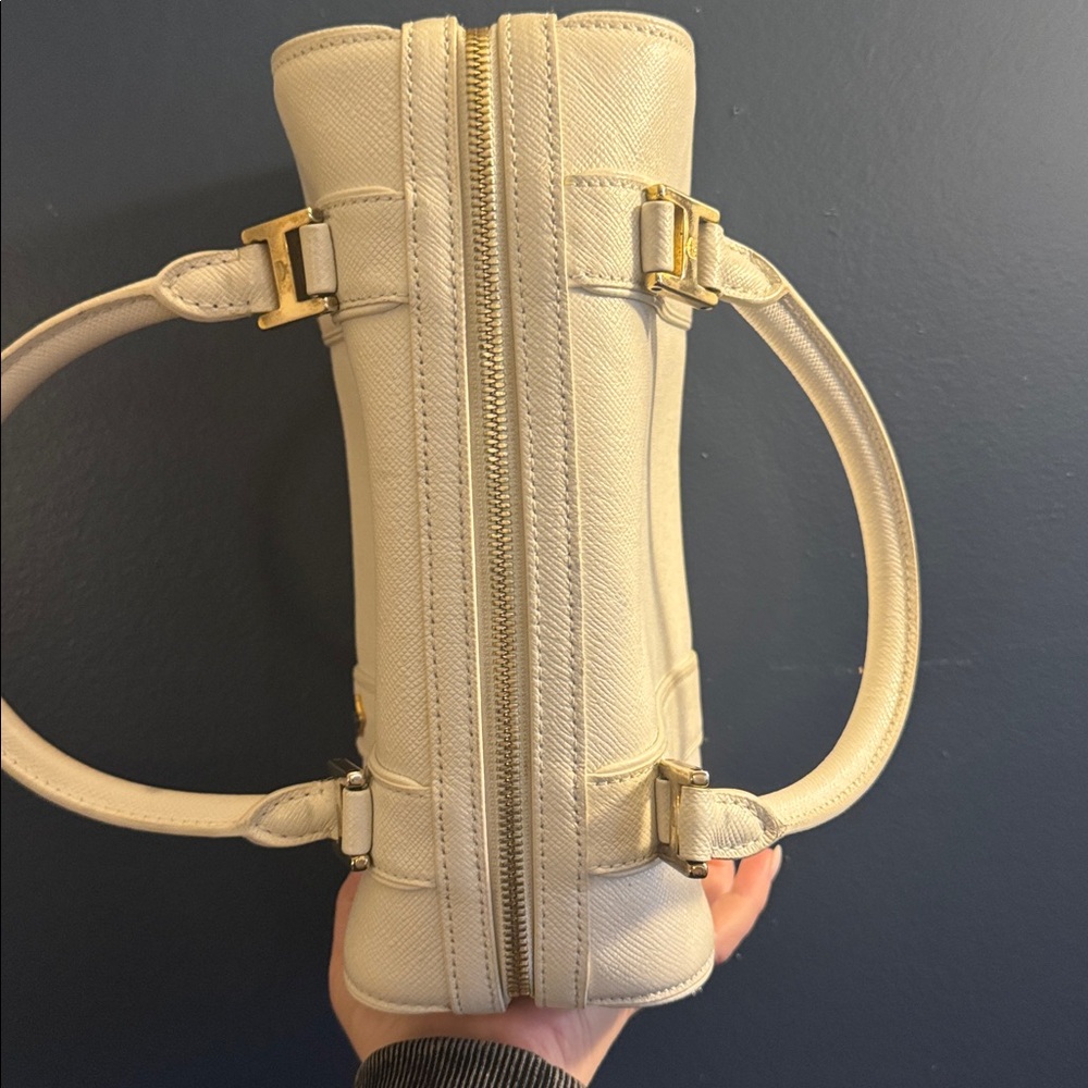 MCM Large Boston Bag with Gold Hardware - Picture 8 of 14